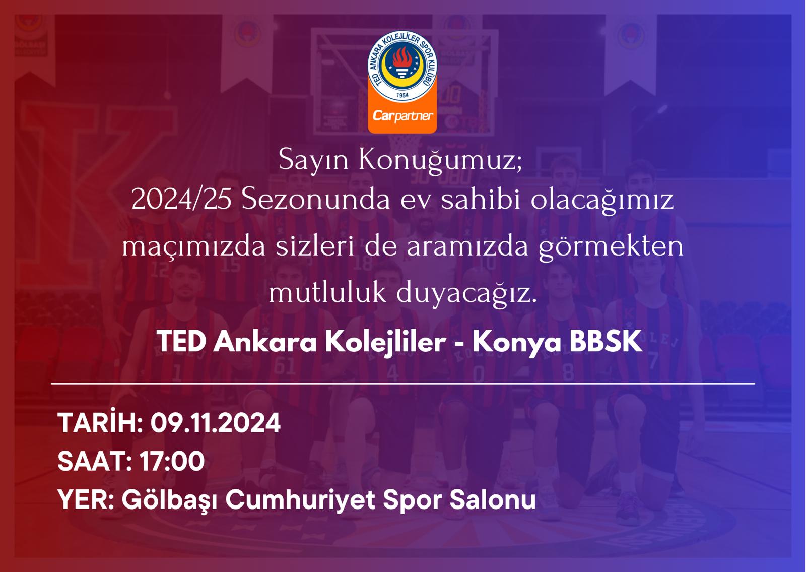 A ERKEK BASKETBOL MAÇ DAVETİ!